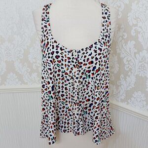 Forever 21 Multicolored Leopard Print Tank Top Juniors Size Medium